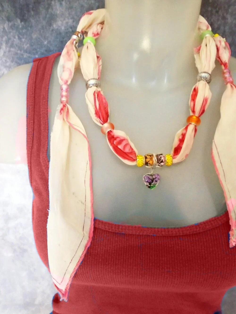 Hand Crafted vintage silk
